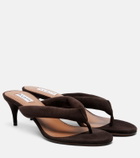 Alaïa Suede thong sandals