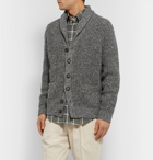 Brunello Cucinelli - Shawl-Collar Virgin Wool and Cashmere-Blend Cardigan - Gray