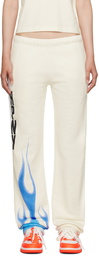 Heron Preston White Heron Law Flames Lounge Pants