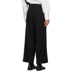 Yohji Yamamoto Black Wool Patch Trousers