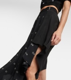 Givenchy 4G asymmetric silk midi skirt