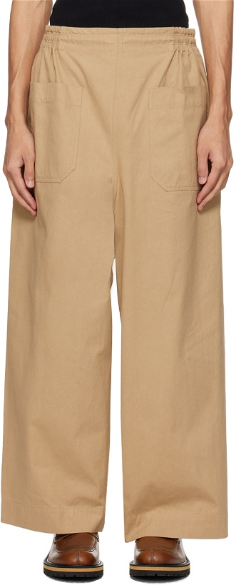 Photo: Hed Mayner Beige Patch Pocket Trousers