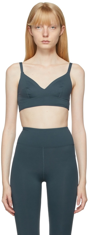 Photo: BONDI BORN Navy Willa Sports Bra