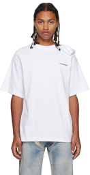 Y/Project SSENSE Exclusive White Folded Shoulder T-Shirt