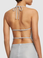 WEWOREWHAT Sequined Cowl Neck Top