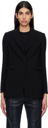 Mame Kurogouchi Black Concealed Button Blazer