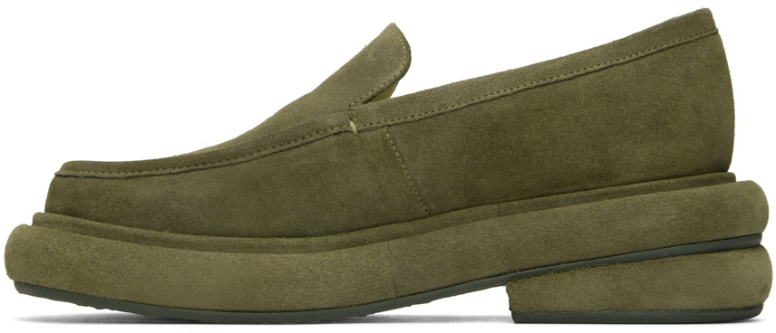 Eckhaus Latta Green Stacked Loafers Eckhaus Latta