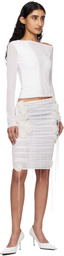 Fancì Club White Glasswing Double-Layered Sheer T-shirt