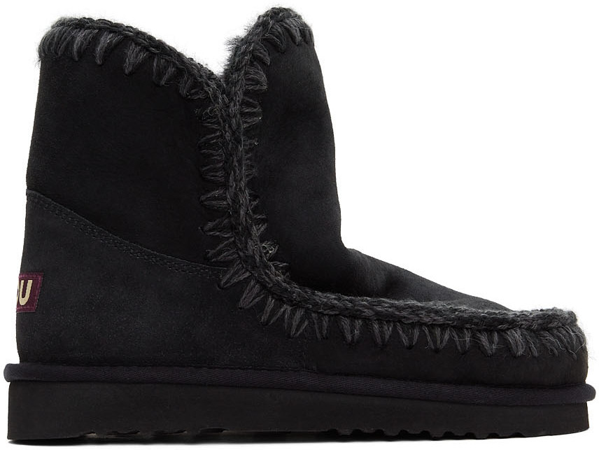 Mou Black Suede Ankle 18 Boots