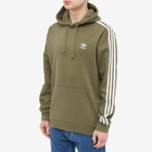 Adidas Men's 3-Stripes Hoody in Olive Strata