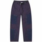 Gramicci Men's Back Satin Parachute Pants in Double Navy