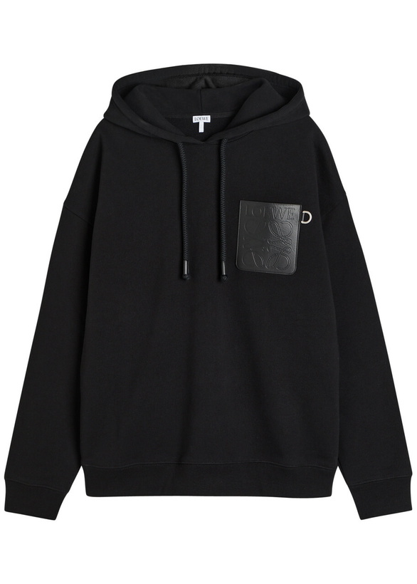 Photo: Loewe Hooded Cotton Sweatshirt Black