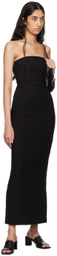 St. Agni Black Column Maxi Dress
