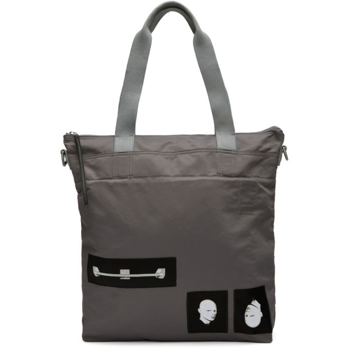Photo: Rick Owens Drkshdw Grey Techno Trench Large Tote Bag