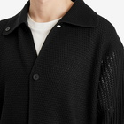 Homme Plissé Issey Miyake Men's Knit Button Down in Black 