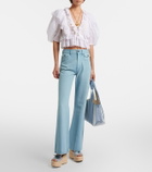 Chloé Striped canvas espadrille wedge sandals