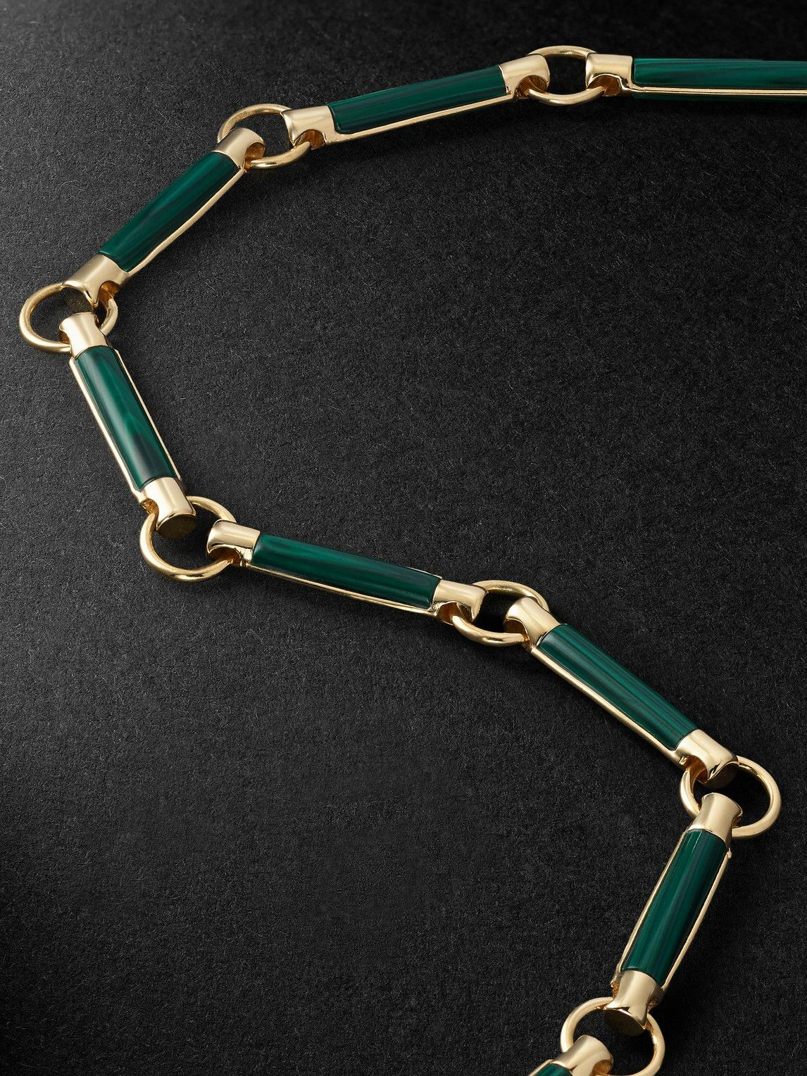 Foundrae - 18-Karat Gold Malachite Chain Bracelet - Gold