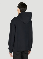 Raf Simons - Destroyed Logo Patch Hooded Sweatshirt in Black