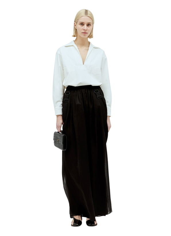 Photo: Max Mara Silk Chiffon Maxi Skirt