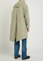 A.P.C. Hooded Cotton Parka Coat Khaki