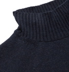 Thom Sweeney - Mélange Wool and Cashmere-Blend Mock-Neck Sweater - Blue