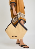 Max Mara Beachwear Luigi Woven Raffia Tote - Beige - One Size