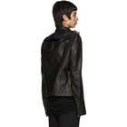 Rick Owens Black Leather Stooges Jacket