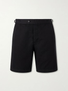 Mr P. - Straight-Leg Cotton And Linen-Blend Bermuda Shorts - Black