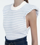 Philosophy di Lorenzo Serafini Striped cotton-blend top