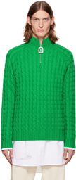 JW Anderson Green Cable Turtleneck