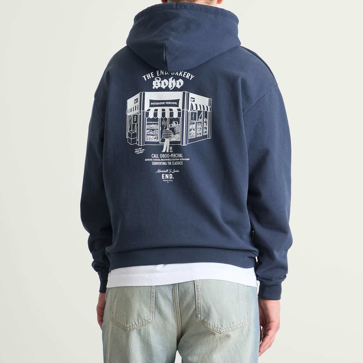 Percival Men's Patisserie Hoodie - Presented by END. in Navy