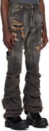 We11done Black Distressed Jeans