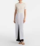 The Row Iphora layered cotton maxi skirt