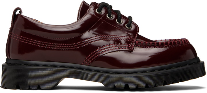 Photo: Dr. Martens Burgundy Lowell Lacquered Leather Moc Toe Derbys