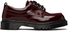 Dr. Martens Burgundy Lowell Lacquered Leather Moc Toe Derbys