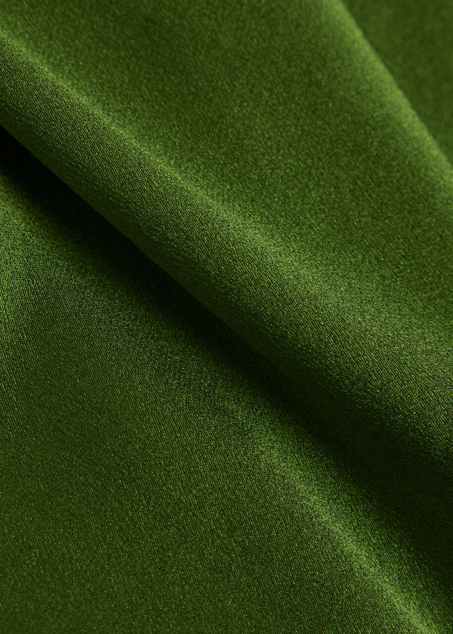 Vince Gathered Silk Blouse Green