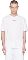 Hugo White Embroidered T-Shirt