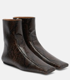 Stella McCartney Snake-effect faux leather ankle boots