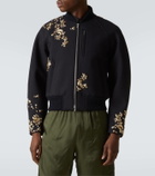 Dries Van Noten Embroidered wool-blend bomber jacket