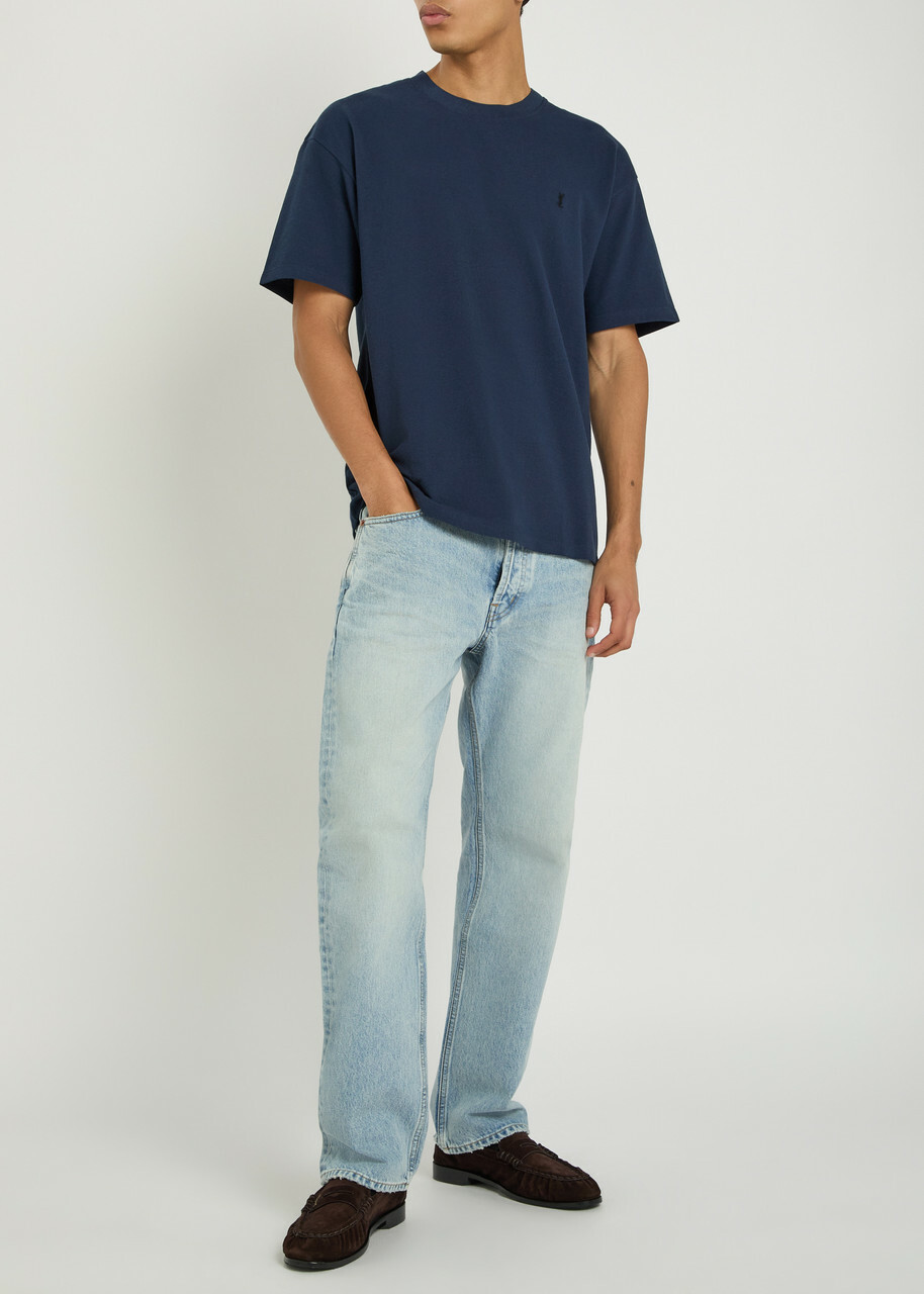 Saint Laurent Loose Straight-leg Jeans Blue