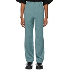 Issey Miyake Men Blue Cotton Trousers