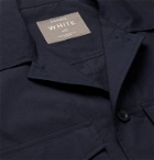 Private White V.C. - Camp Collar Cotton-Poplin Overshirt - Blue