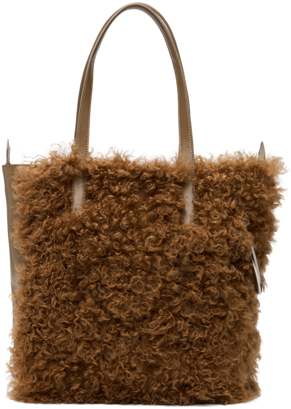 Photo: Dries Van Noten Tan Shearling Ring Tote