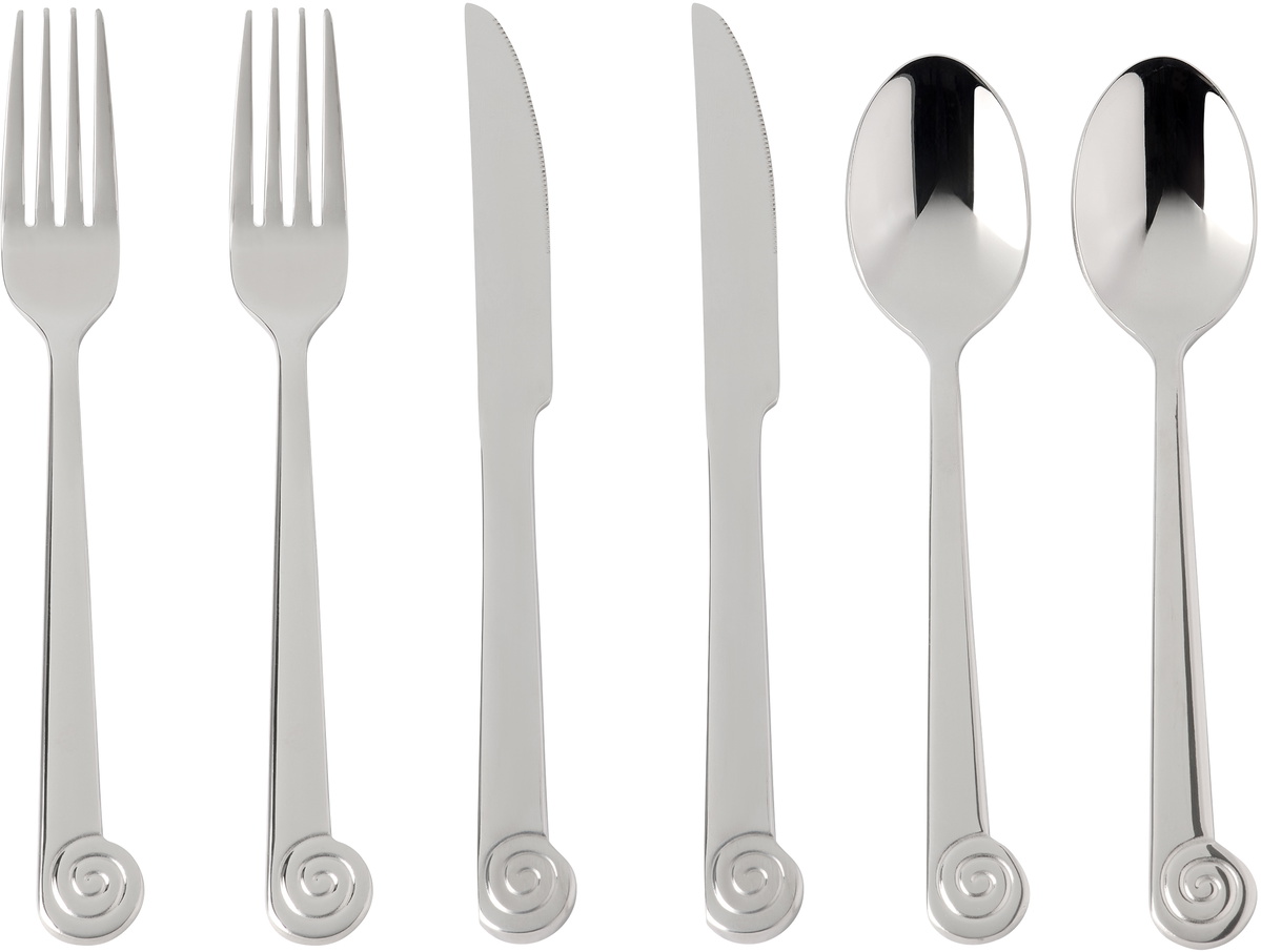 Maison Balzac Silver L'Escargot Flatware Set, 6 pcs