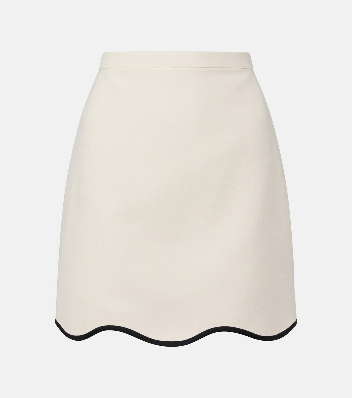 Valentino Crepe Couture scalloped miniskirt