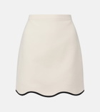 Valentino Crepe Couture scalloped miniskirt