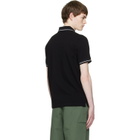 Moncler Black Logo Patch Cotton Polo