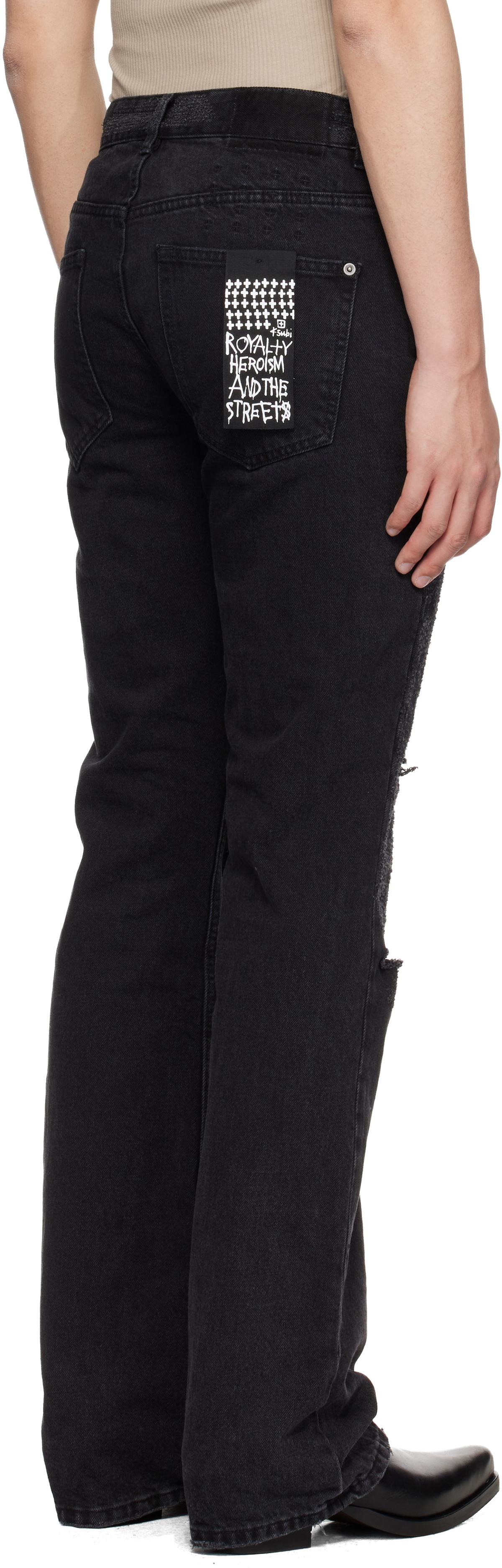 Ksubi Black Bronko Asher Trashed Jeans