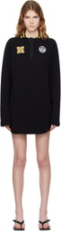Off-White Black Sporty Polo Sweat Minidress