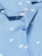 Saturdays NYC - Canty Camp-Collar Cotton and TENCEL™ Lyocell-Blend Twill Shirt - Blue